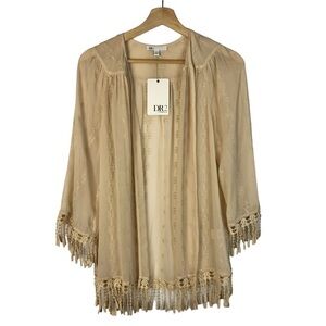DR2 Beige Tassel Long Sleeve Kimono S
